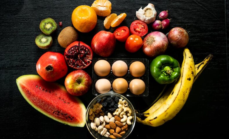 yellow banana red apple and yellow banana fruit
