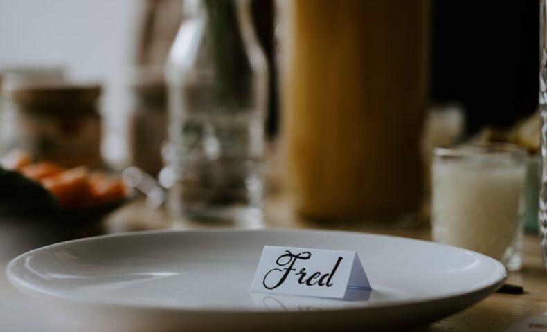 white ceramic plate with i love you print